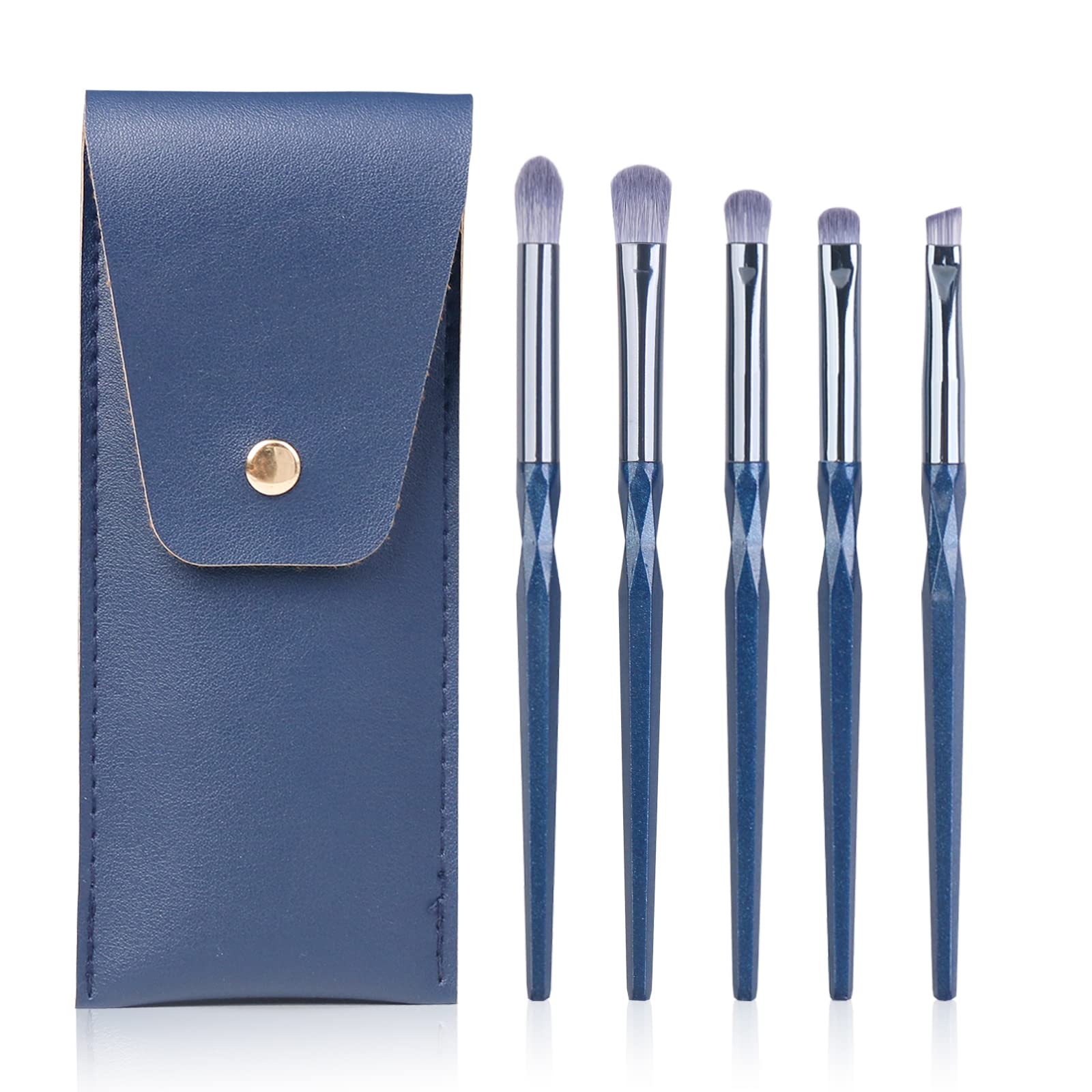 ENZO KEN Sapphire Blue Eye Shadow Brush Set, Diamond Eyeshadow Brushes Set, Small Nose Contour Brush, Glitter Eyeshadow Brush, Eyeshadow Blending Brush, Colorful Eye Makeup Brushes Set Professional.