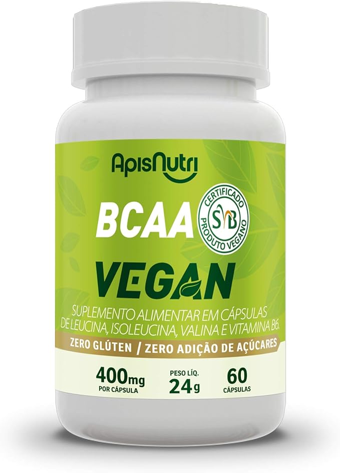 BCAA Vegan 400mg (60 caps), Apisnutri por Apisnutri