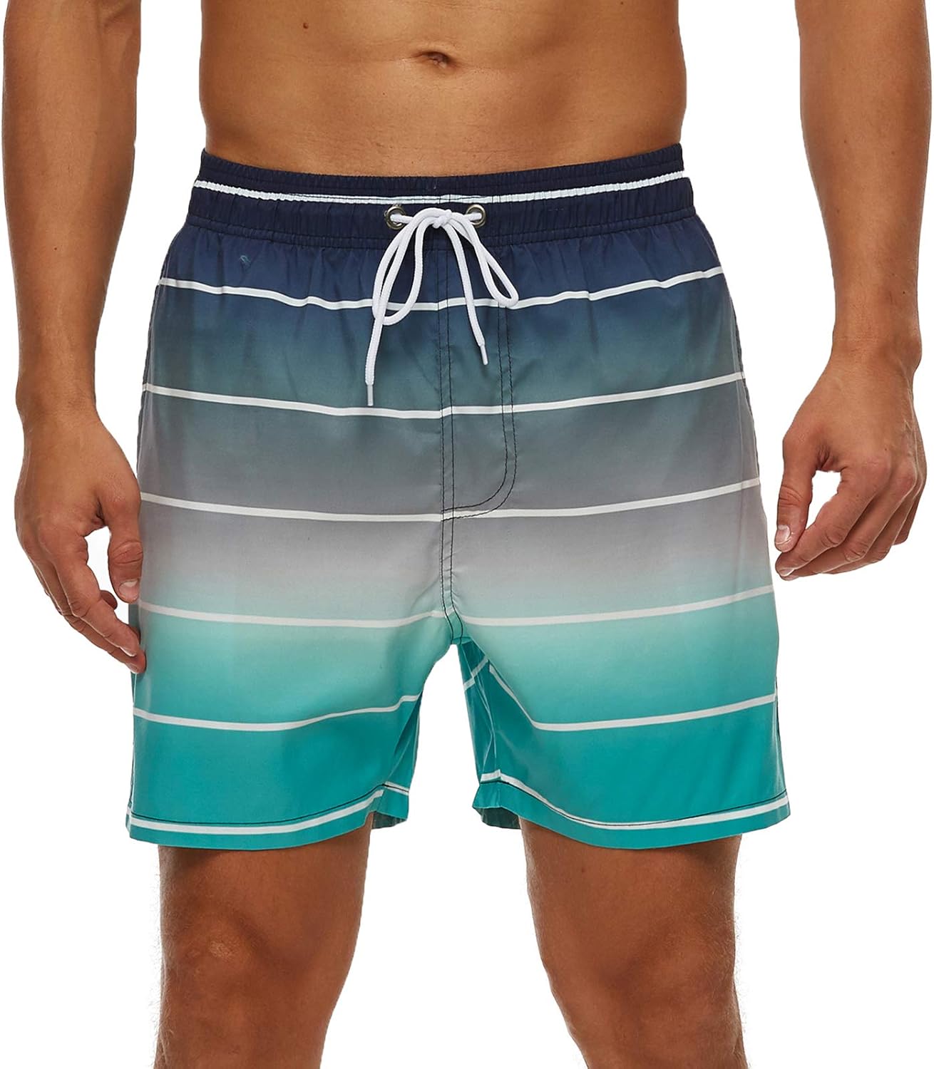 SILKWORLD Men's Swim Trunks with Mesh Lining Quick Dry Swimsuit Sports Shorts: Clothing