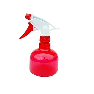 Spray Bottle Plastic Watering The Flowers Water Spray for Salon and Plants Prime 300 ml Trigger Spray Bottles Hair Flowers Cleaning Gardening Sparyer Red Color