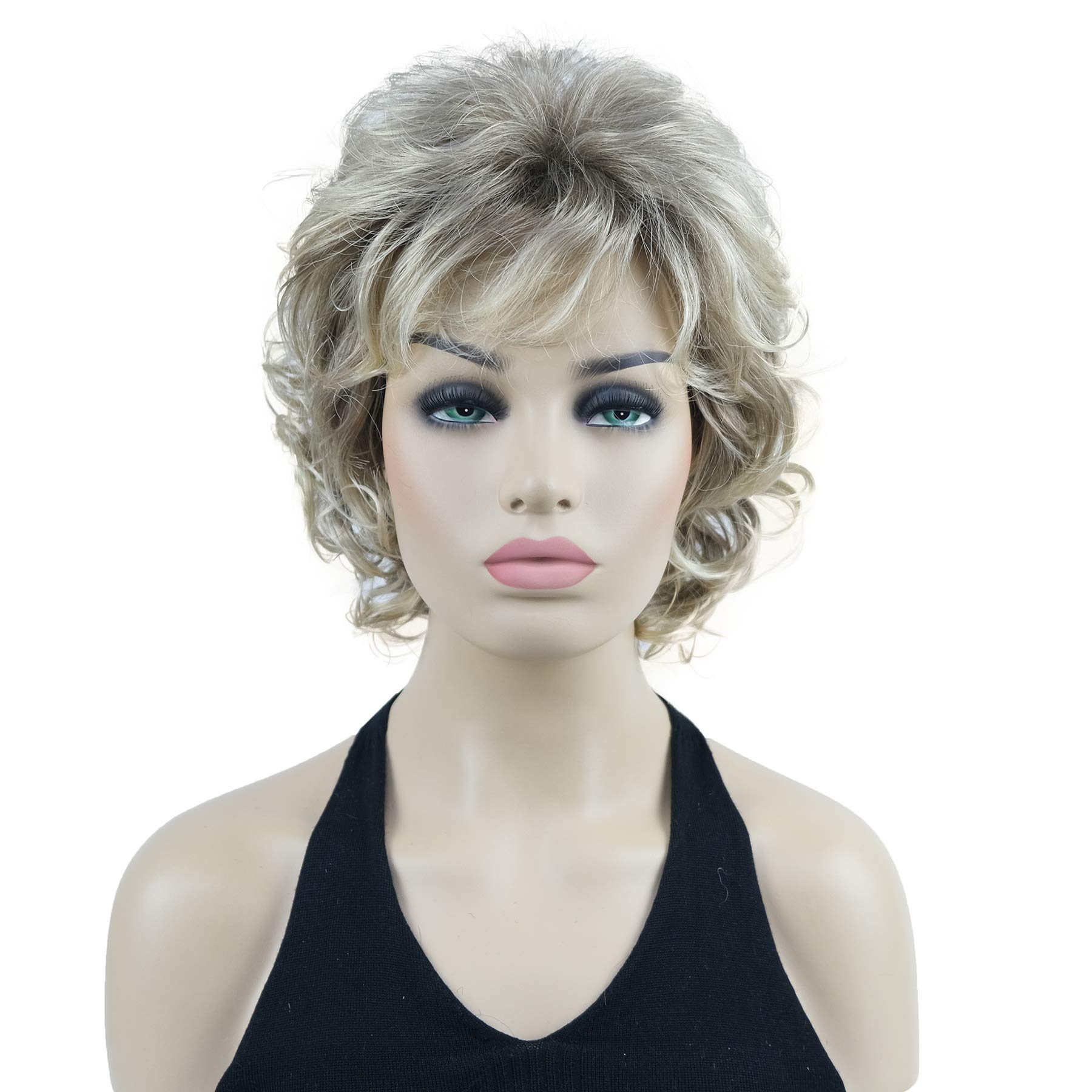 Lydell 10" Women's Short Soft Super Curly Wig Layered Natural Movement Synthetic Wigs (230T)