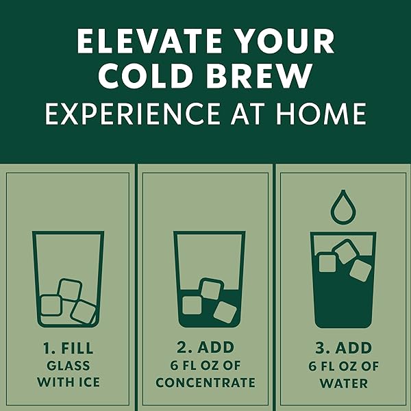 STARBUCKS COLD BREW COFFEE CONCENTRATE, SIGNATURE BLACK ICED COFFEE, 32 FL OZ