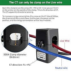 WiFi Energy Monitor with 2 * 300A Clamps, Real-Time