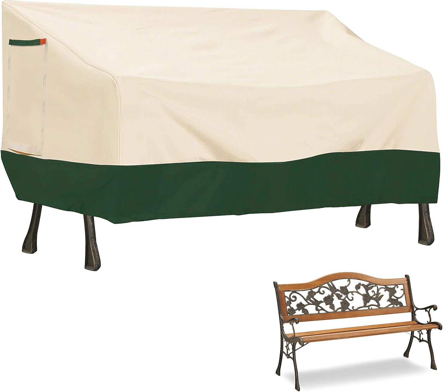 Umbrauto Outdoor Bench Cover 600D Oxford Heavy Duty Durable and Waterproof Outdoor Lawn Patio Furniture Covers Bench Protectors: Kitchen & Dining