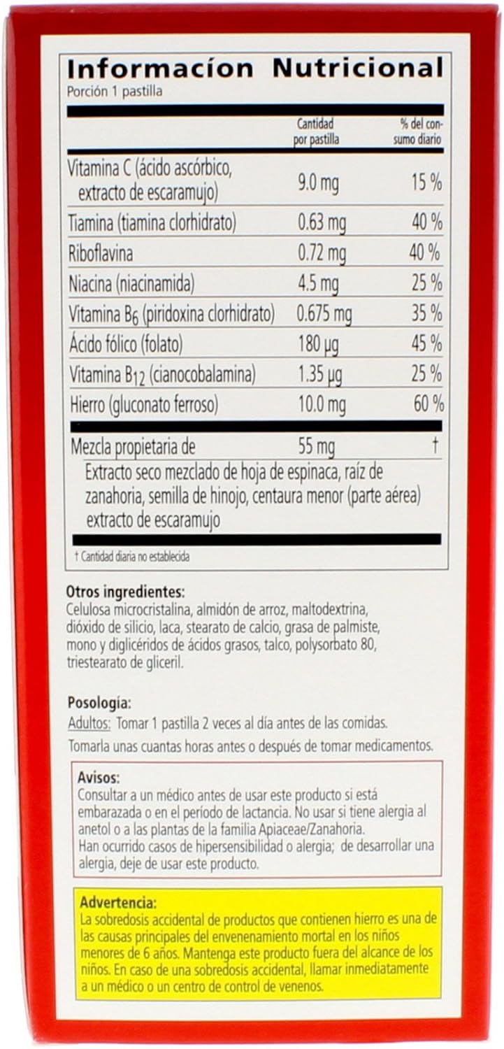 Floradix Tablets Iron Supplement 120Count XL Size - Supports Red Blood Cell Formation - Vegetarian, No Constipation, Non-GMO: Health & Personal Care