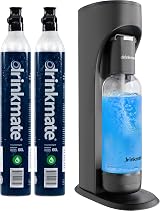 DrinkMate OmniFizz Sparkling Water Maker with 2x 60L CO2 Cylinders Matt Black