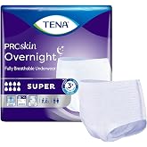 Tena ProSkin Overnight Super Breathable Underwear, Heavy Absorbency, 56 ct | Disposable, Incontinence, Large