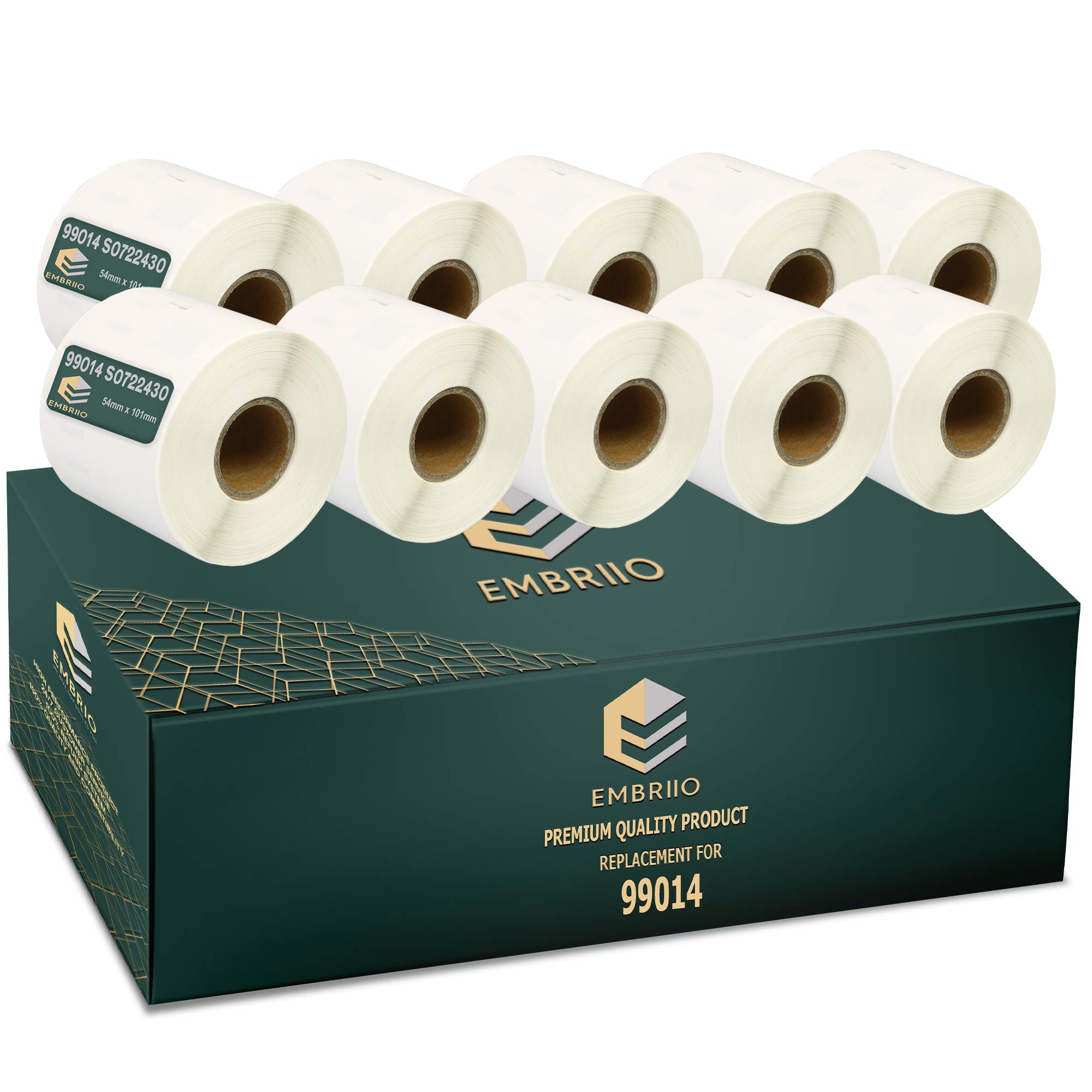 EMBRIIO Label Rolls Replacement for Dymo LabelWriter 4XL 450 400 330 320 310 Duo/Turbo/Twin Turbo Seiko SLP 450 430 420 410 400 200 100 (10, 99014)