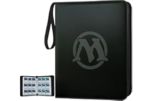 MTGPRO Trading Card Binder,9-Pocket Premium Collector Card Binder Holds 720 Cards,Standard Cards Collection Album Folder for MTG,TCG,Yugioh(Black 2)