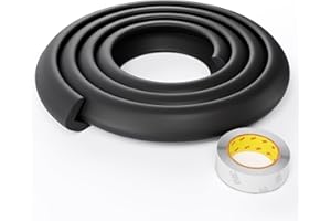 Soft Corner Guards by Skyla Homes - Squishy Protectors from Sharp Furniture Edges - Multipurpose High Resistant 3M Adhesive - Baby Proofing Protector Guard for Table Edge Child Safety (7 ft, Black)
