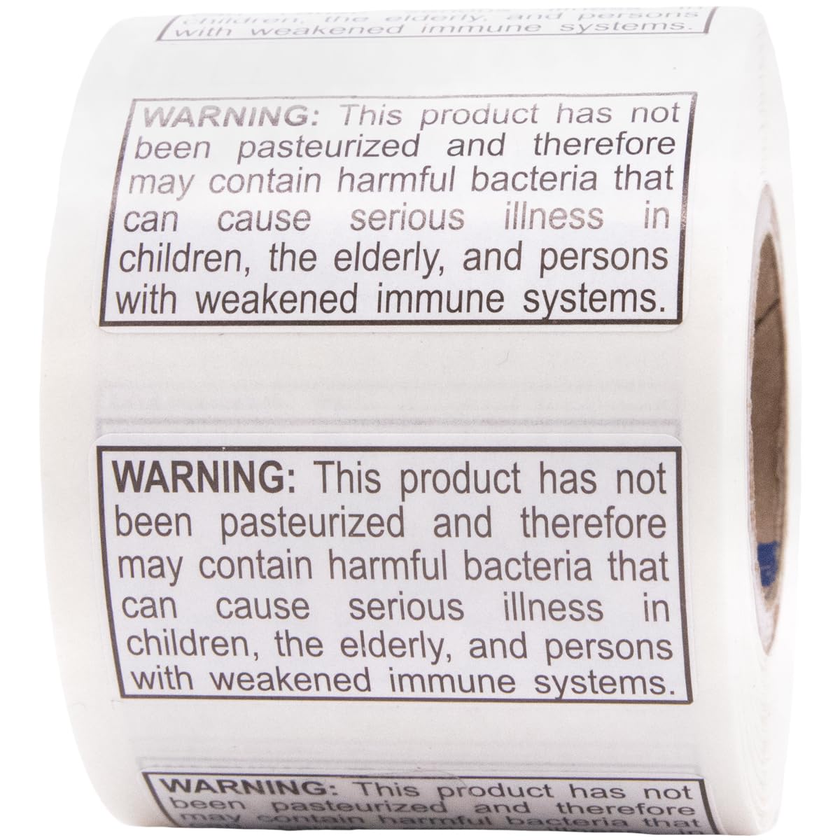 Photo 1 of Not Pasteurized Warning Labels .75 x 1.5 Inch 500 Adhesive Stickers