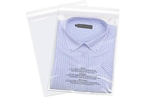 iMailer - 500 Count - 10" x 13" Clear Poly Bags with Suffocation Warning Bags for Prints, Photos, Documents, Clothing, T-Shirt - Resealable Adhesive