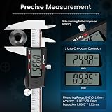 Housolution 6 Inch Digital Caliper Stainless Steel Inch/Metric 4 Measuring Ways view 3