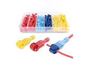 Nilight - 50004R 120 Pcs/60 Pairs Quick Splice Wire Terminals T-Tap Self-stripping with Nylon Fully Insulated Male Quick Disconnects Kit, 2 Years Warranty