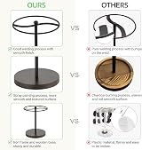Mkono Sunglasses Organizer Glasses Holder Stand with Wood Base, 12 Pairs, Black view 5