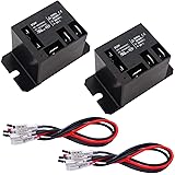 Tnisesm 2PCS Power Relay DC24V Coil, 30A SPDT
