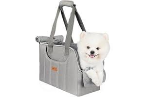 BECIVI Dog Purse Carrier for Small Dogs Cats Rabbits Up to 13lbs, Lightweight Pet Sling Carriers with Crossbody Strap, Portable Puppy Soft Sided Tote Bag Carrier for Vet,Hiking,Travel Gray