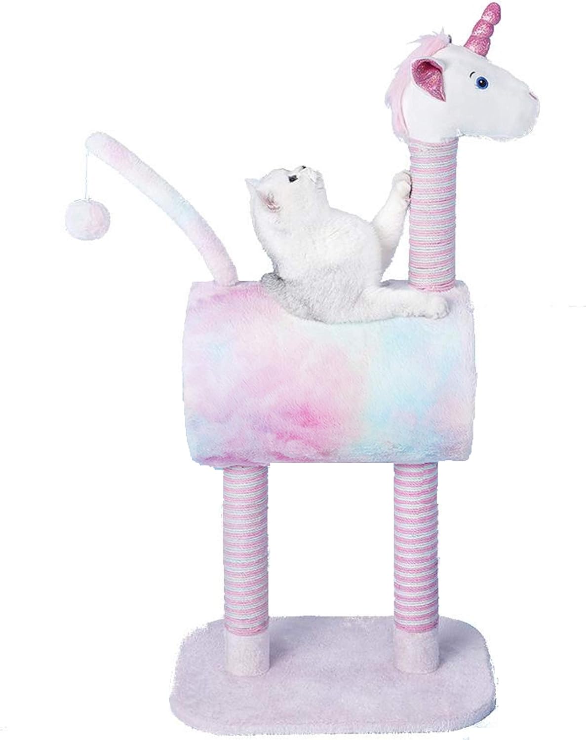 TOPKITCH Activity Cat Tree Condo with Scratching Posts &, Activity Tower Cat Play House Furniture (Giraffe) : Pet Supplies
