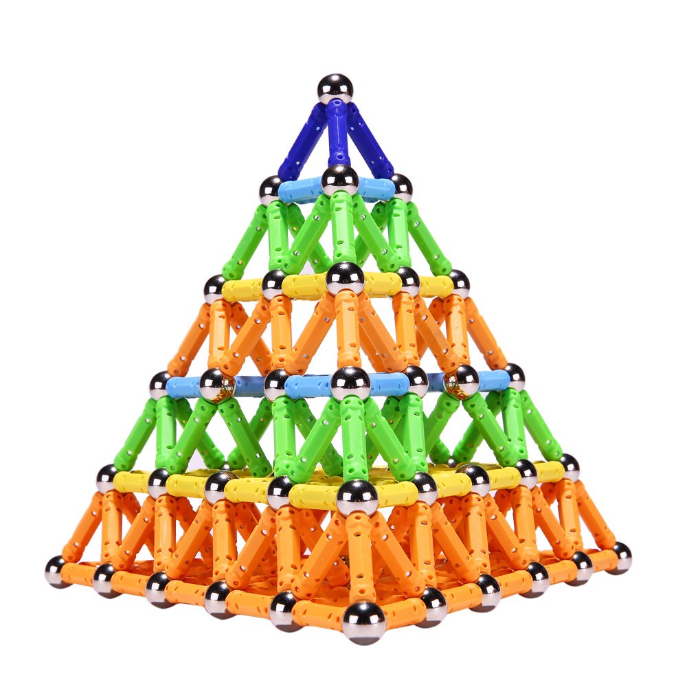 PlayMaty Building Blocks Toys 306 piezas de acero magnético Stick and Stack Toys para