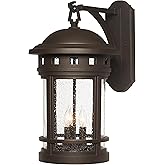 DESIGNERS FOUNTAIN Sedona 3-Lights Outdoor Light Fixture, 20 Inch Exterior Wall Lantern Sconce for Front Door, Patio and Porc