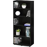 FURINNO Jaya 4-Tier Multimedia Storage Tower, Espresso