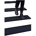 FINEHOUS Rubber Stair Treads Non-Slip Outdoor 42”x10” (5-Pack) – Anti-Slip Step Mat with Nosing