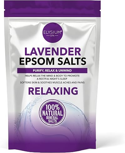 ELYSIUM SPA Lavender Epsom Salts 1kg Magnesium Sulphate Bath Soak