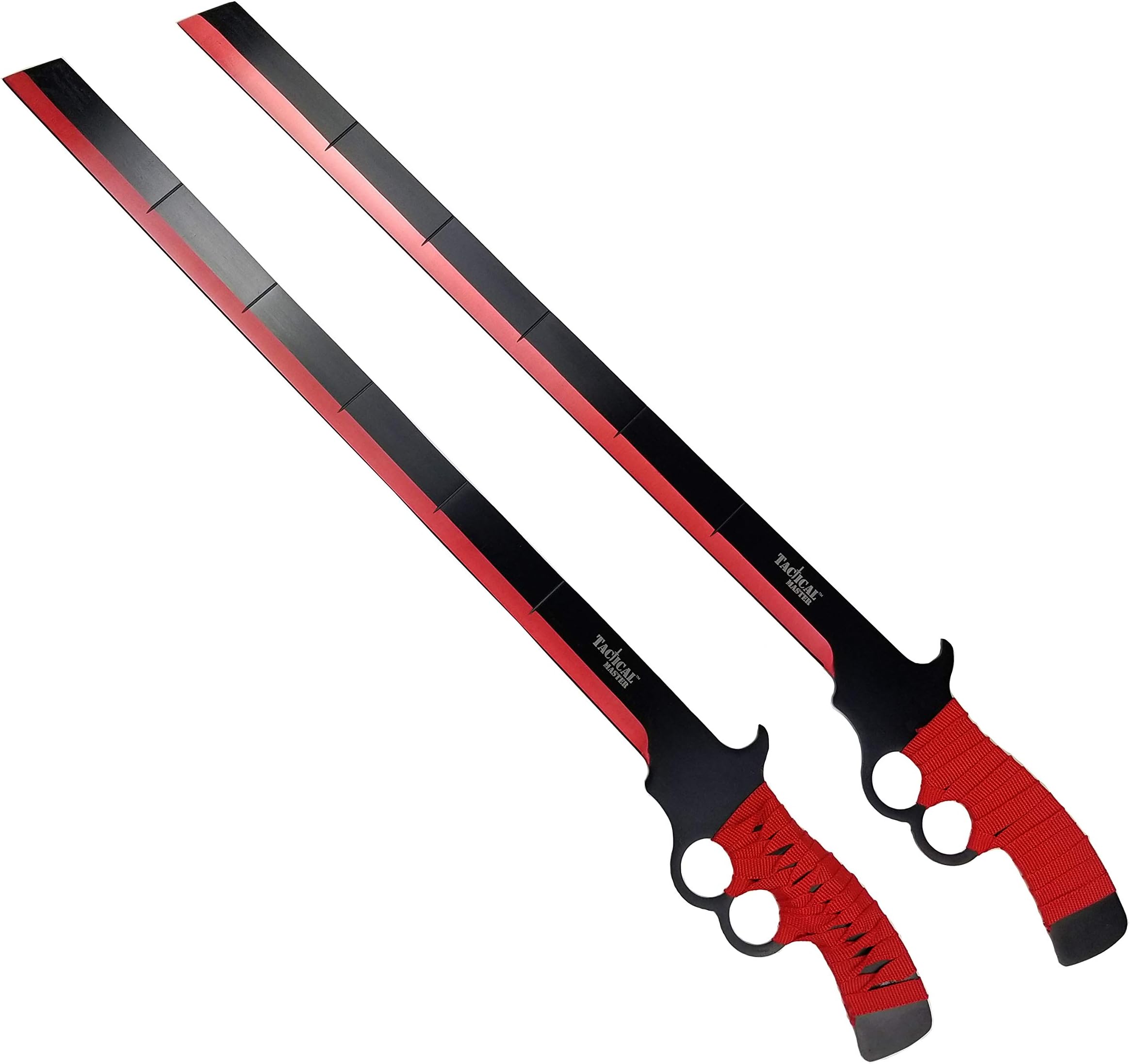 27" Attack On Titan Style Twin Tactical Fixed Blade Machetes. for Collection, Gift, Camping, Outdoor Sports