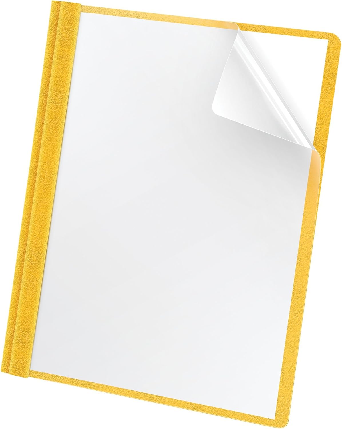 Oxford Premium Clear Front Report Covers, Letter Size, Yellow, 25 per Pack (58809EE) : Project Folders : Office Products