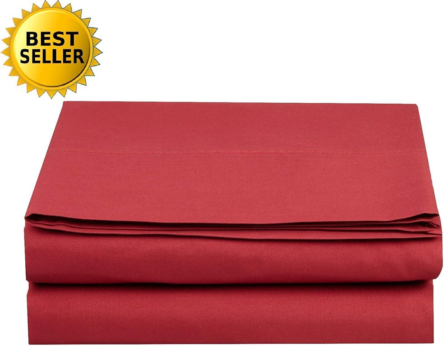 Elegant Comfort Luxury Flat Sheet on  Wrinkle-Free 1500 Thread Count Egyptian Quality 1-Piece Flat Sheet, King Size, Black: Home & Kitchen
