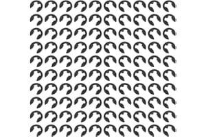 Hobbypark 100-Pack 1/8" E Clips 2.5mm Fastener Black for HSP Redcat Himoto Team Associated Axial Traxxas RC Model Car Hardware Parts Replacement