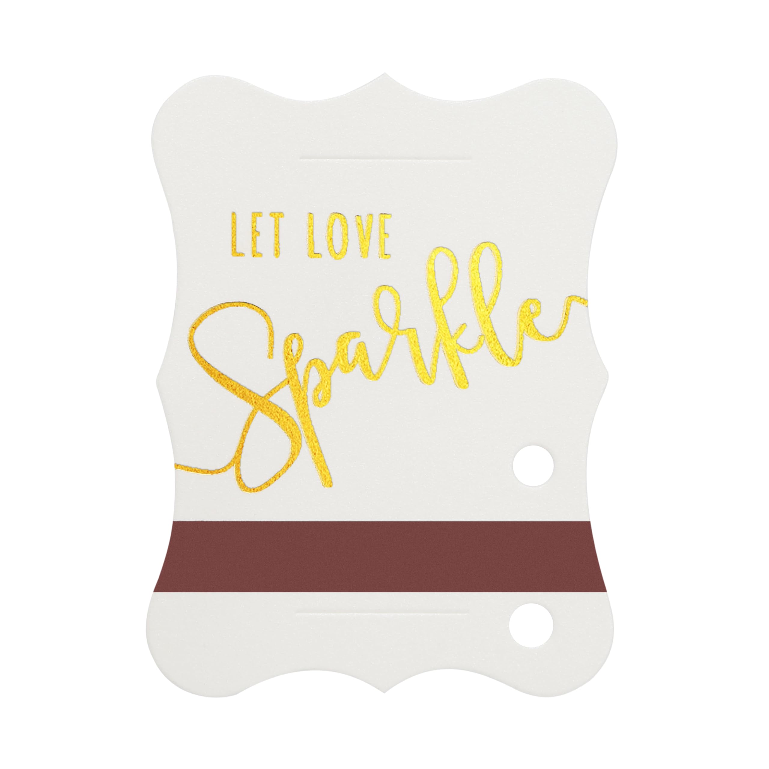 Photo 1 of 100 PCS Wedding Send Off Tags, “Let Love Sparkle” Gold Foil Stamped Metallic Paper Sleeves with Match Striker Strips for Anniversary Parties Graduation Birthday Engagement Event