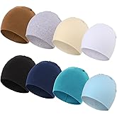 DRESHOW BQUBO 8 Pack Unisex Baby Beanie Hat Infant Toddler Kid Hats Baby Soft Cute Knit Cap Nursery Beanie