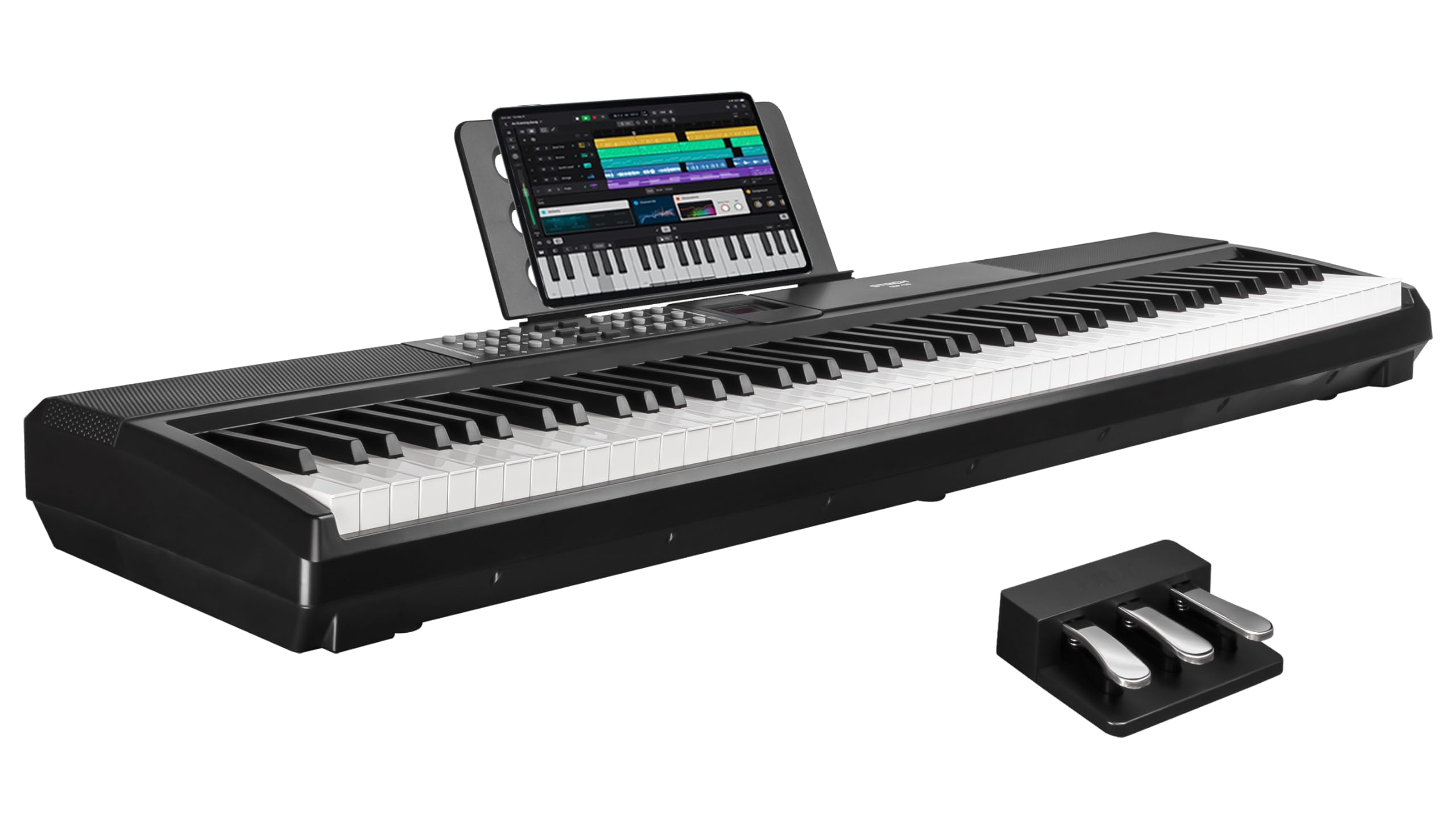 Photo 1 of STRICH 88 Keys Weighted Keyboard with Sustain Pedal, Hammer-Action Digital Piano, 2x15W Built-In Speakers, Full-size Electric Piano Keyboard Supports USB-MIDI/Wireless Connect, SDP-120