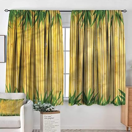 Amazon Com Sanring Leaf Curtains And Drapes Vertical Asian Bamboo