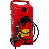 Scepter Duramax Flo &rsquo;N Go 14 Gallon Gas Caddy, 53 Liter Fuel Tank, Red | Updated Version, Portable Fuel Transfer Pump with 10-Foot Hose for Lawn Mower, Farm, Marine, Commercial, and Home Use