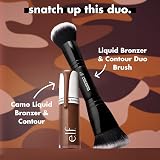 e.l.f. Camo Liquid Bronzer & Contour Duo Brush Dual-Ended Face Makeup Brush view 4