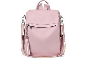 Telena Backpack Purse for Women, PU Leather Anti Theft Travel Purse Shoulder Bags with Tassel