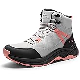 NORTIV 8 Women's Hiking Boots Waterproof Lightweight Outdoor Trekking Comfortable Non-Slip Backpacking Camping Ankle Boot Hollow