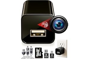 DIVINEEAGLE Plug-in Full HD Dome Camera - Premium Reliable 1080p Pet Cam with Motion Detection – Easy No-WiFi Setup & Data Protection – Ideal for Pet Nanny Use, with 64GB Card