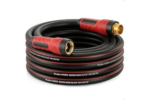 Garden Hose 25ft x 5/8", Non-Expandable Heavy Duty Premium Flexible Water Hose, No Kink, Leakproof, Lightweight Hybrid Hose w