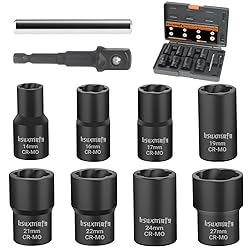 BSUXMAFG 10 PCS Bolt Nut Extractor Set, 1/2-Inch