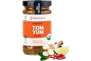Mekhala Organic Thai Tom Yum Asian Cooking Paste. VEGAN. GLUTEN-FREE. Versatile. Medium Heat (3.53oz)
