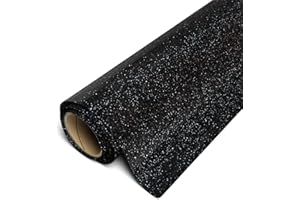Siser Glitter HTV 11.8"x5ft Roll - Iron on Heat Transfer Vinyl (Black)