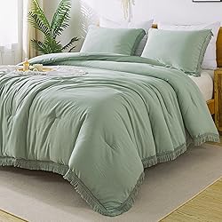 Andency Sage Green Tassel Comforter Set