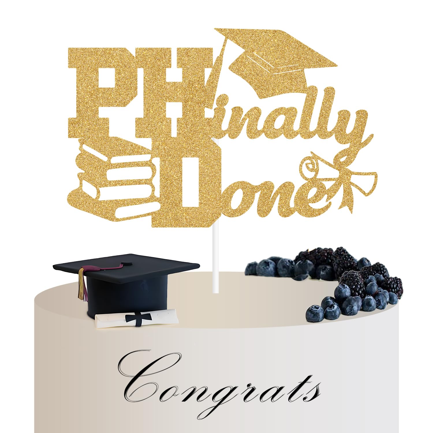 Phinally Done Cake Topper, Finally Done, Congrats PHD, Class of 2024 ...