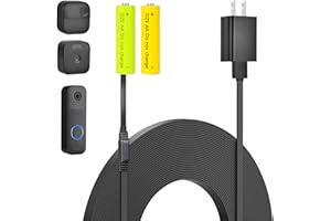 DELILYN 25ft/7.5m Power Cable with Adapter for Blink Video Doorbell (Replace Battery), Blink Outdoor 4 (4th Gen) & (3rd Gen), Doorbell Transformer with Weatherproof Flat Charging Cord for Blink Doorbell