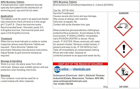 Opc Bromine Tablets 20g 10kg 2x5kgs Amazon Co Uk Garden