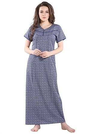 PIU Womens Cotton Maxi Nightgown