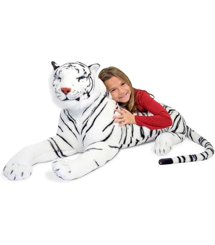 Wild Republic White Tiger Plush – Mom & Baby Stuffed Animal Set, 11 Inch Zoo Toy - View #3
